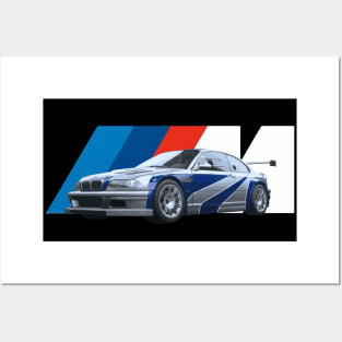 NSF M3 E46 GTR CAR DTM WIDEBODY Posters and Art